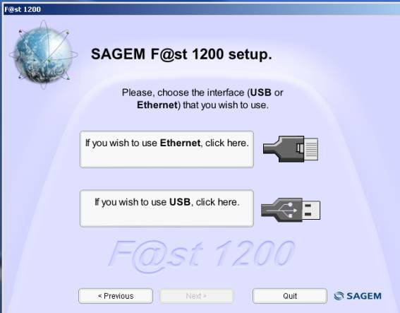 Sagem 1200 - Setup