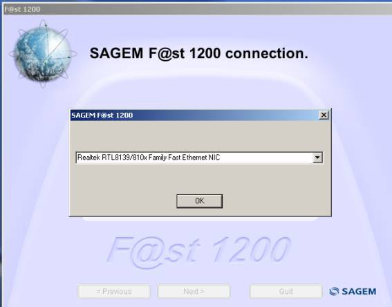 Sagem - Conexão Rede