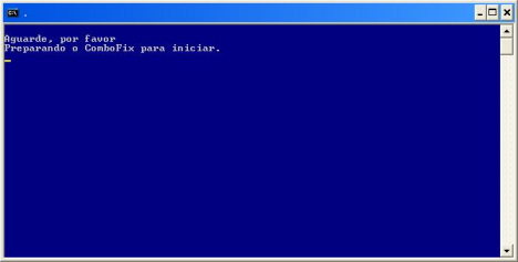 Janela inicial do Sistema Antivirus Combofix 